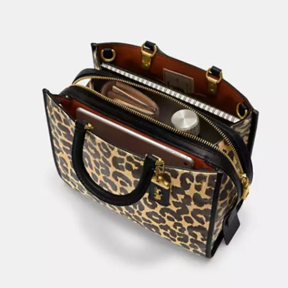 Coach Rogue 30 Leopard Print